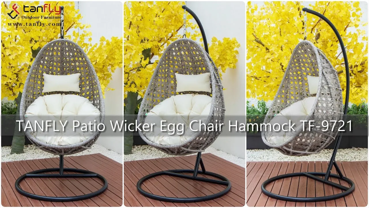 TANFLY Patio Wicker Egg Chair Hammock TF-9721