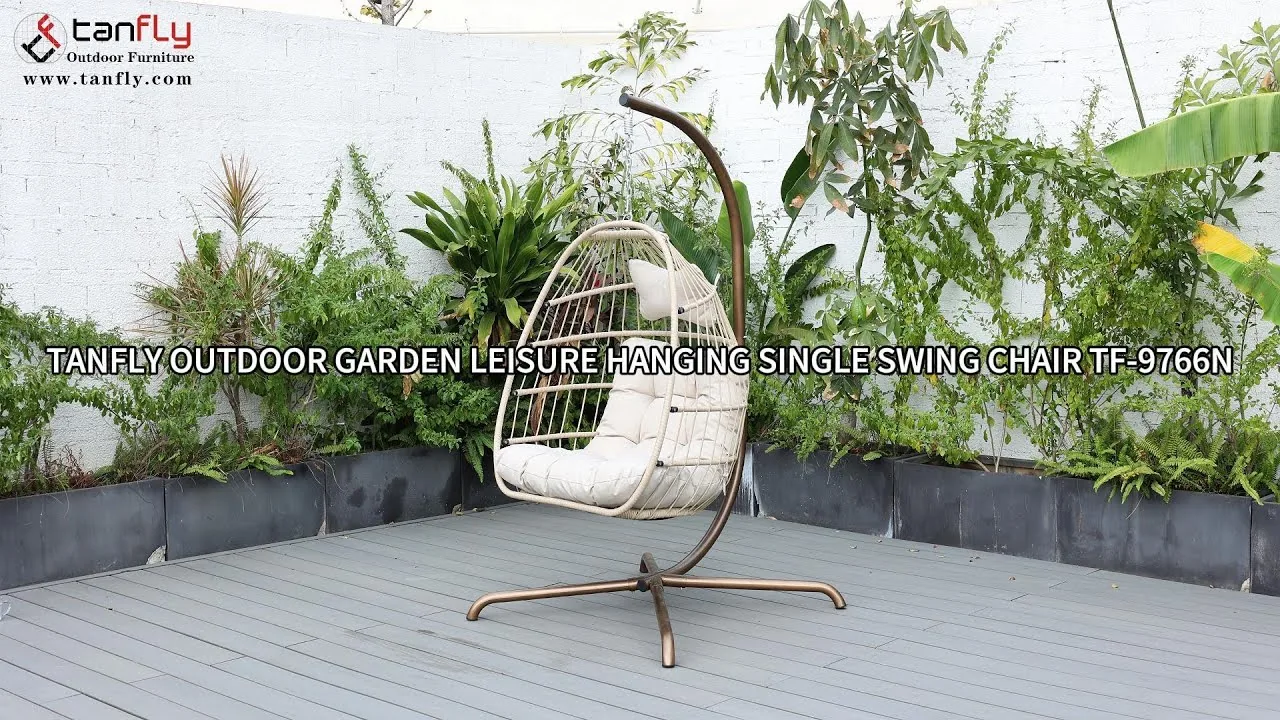 Tanfly Outdoor Garden Leisure Hanging Single Swing Chair TF-9766n