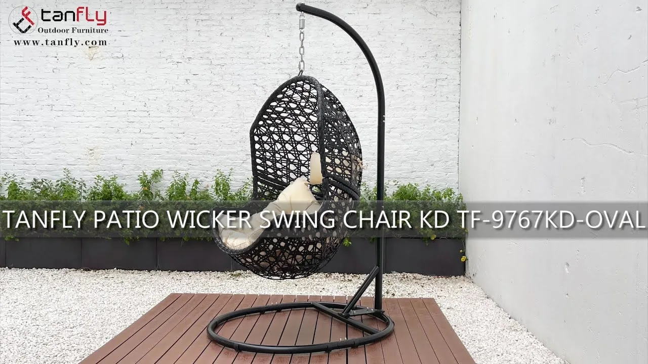 TANFLY Patio Wicker Swing Chair KD TF-9767KD-OVAL