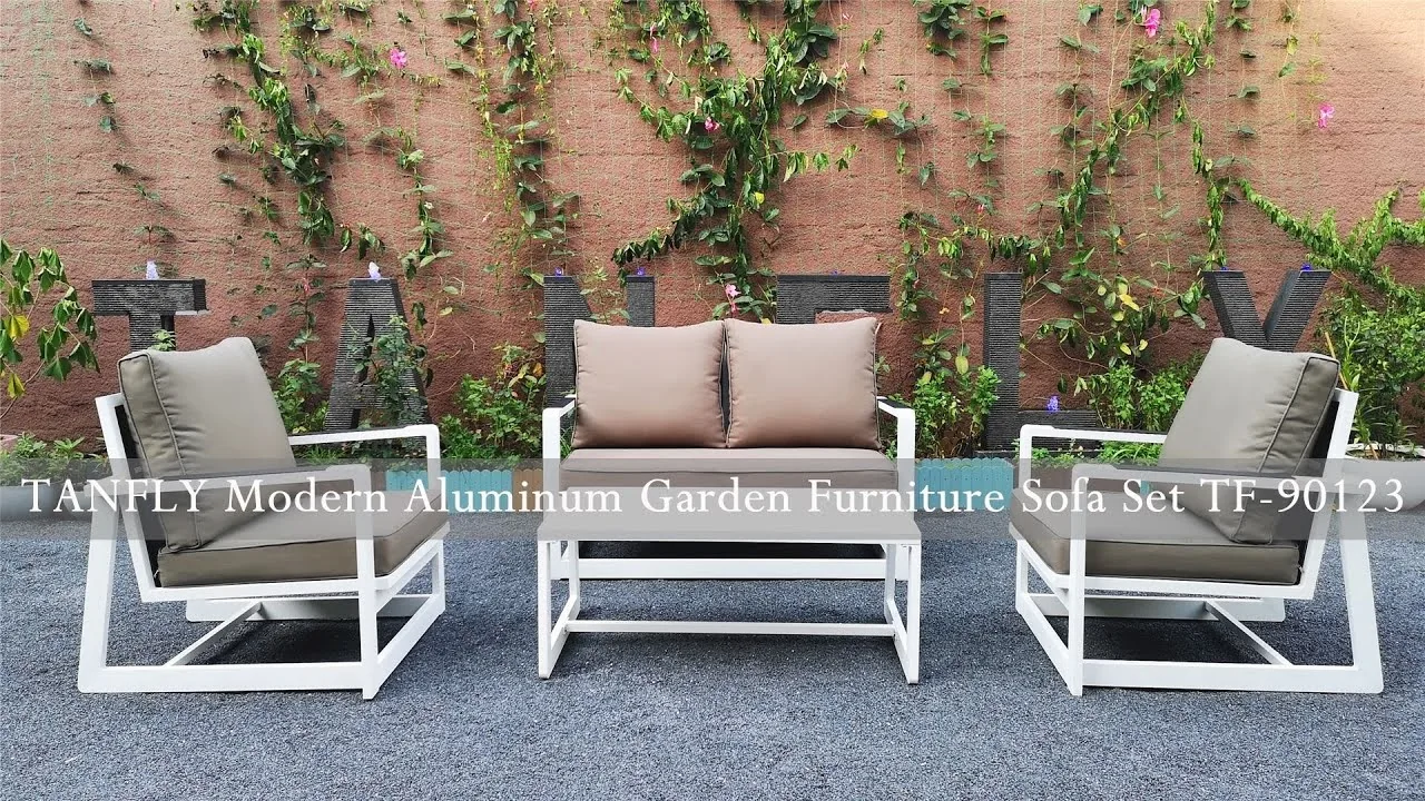 TANFLY Modern Aluminum Garden Furniture Sofa Set TF 90123