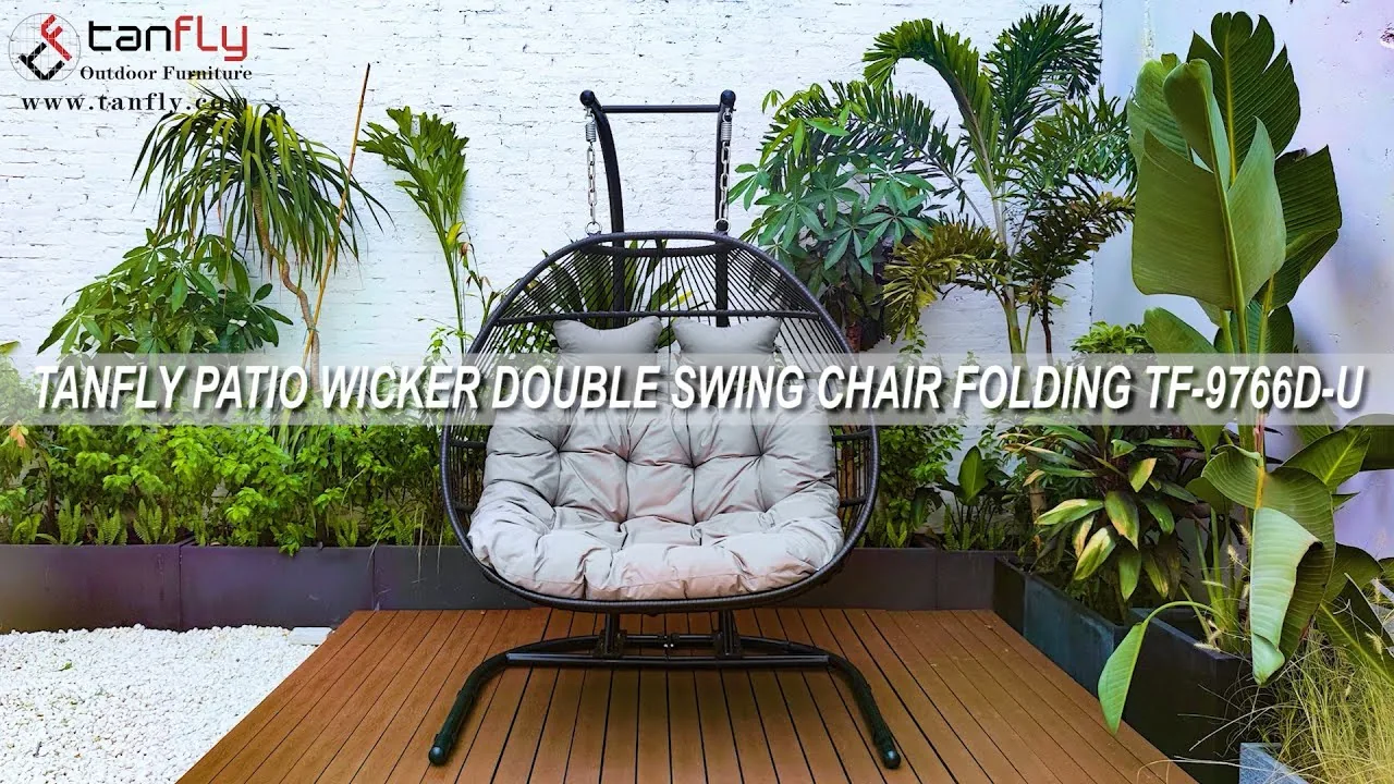 TANFLY PATIO VIMINI POLTRONCINA DOPPIA PIEGHEVOLE TF-9766D-U