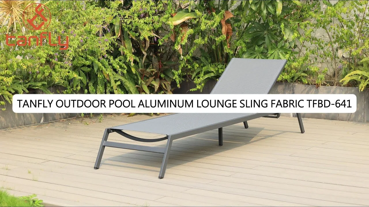 Tanfly Outdoor Pool Aluminum Lounge Sling Fabric TFBD-641