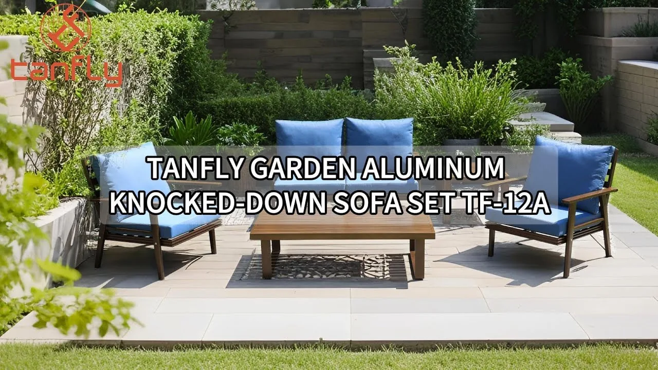 Tanfly Garten-Sofagarnitur aus Aluminium, zerlegt, TF-12A