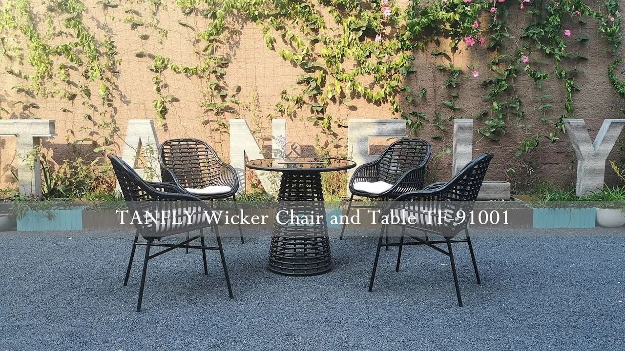 TANFLY Rieten stoel en tafel TF 91001