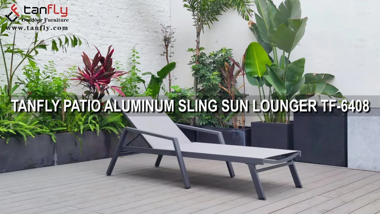 TANFLY PATIO ALUMINIUM SLING SUN LOUNGER TF-6408