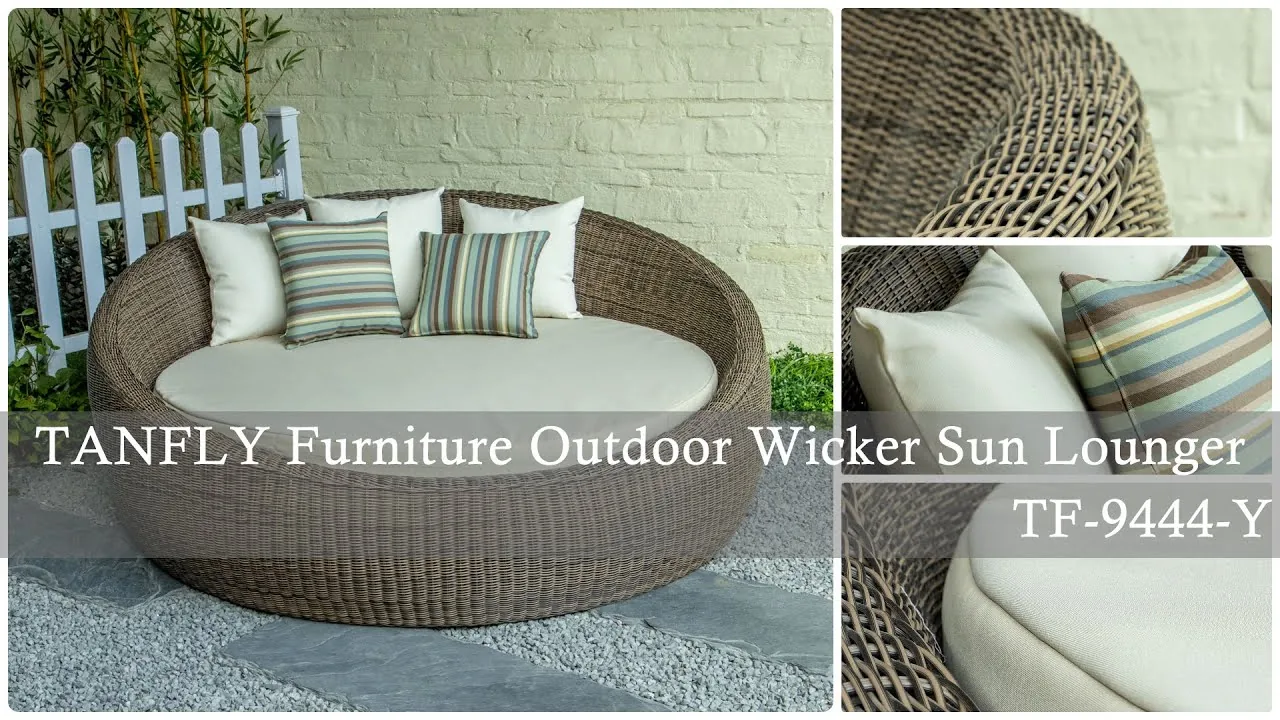 TANFLY Furniture Outdoor Wicker Sun Lounger TF-9444-Y