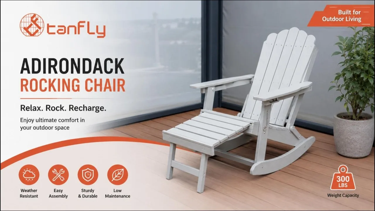 Mijn terras transformeren met deze opvouwbare HDPE Adirondack-stoel TF-3502