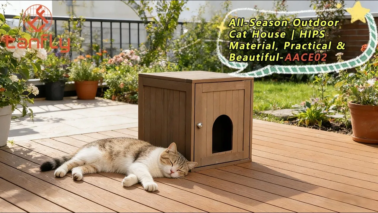 オールシーズン対応屋外用猫小屋｜HIPS素材使用、実用的で美しい AACE02