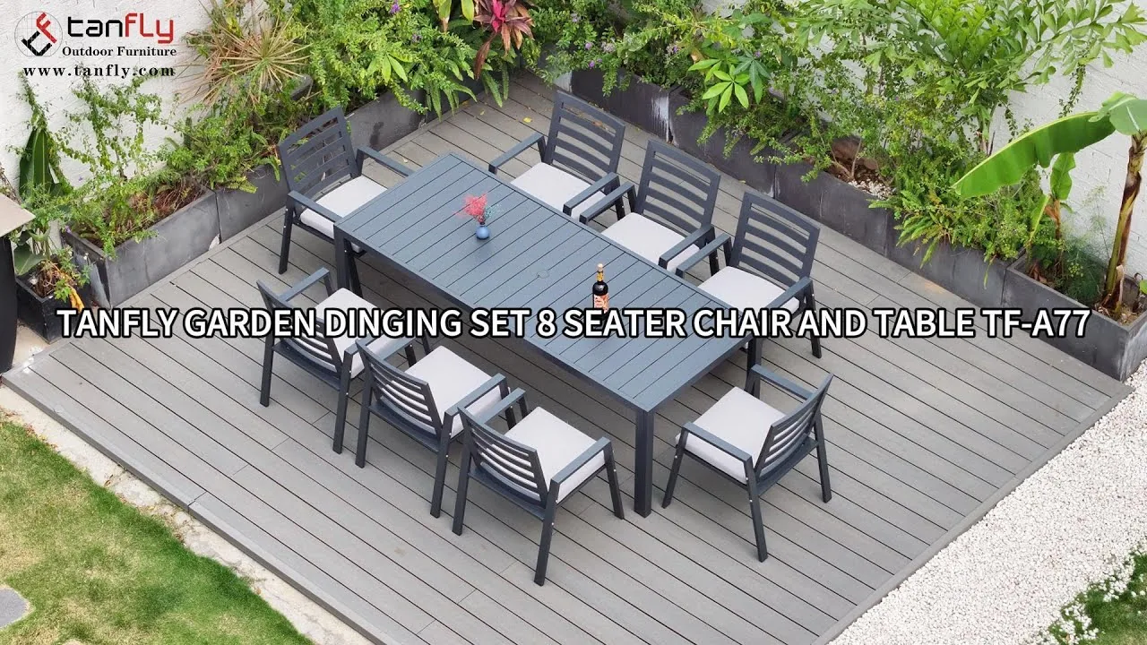 Tanfly Garden Dinging Set 8-zits stoel en tafel TF-A77