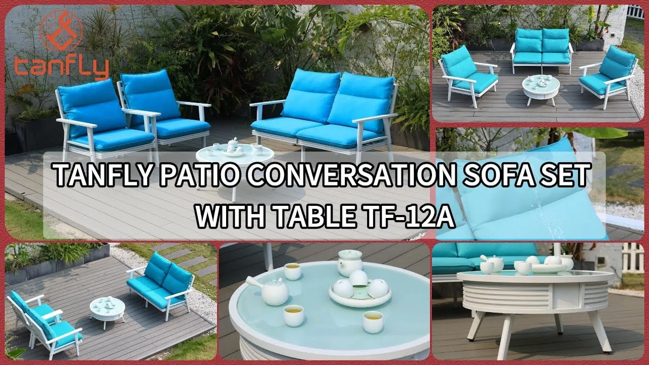 Tanfly Patio-Konversationssofa-Set mit Tisch TF-12A