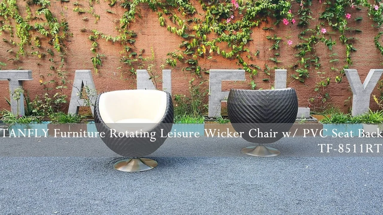 TANFLY Roterende rieten vrijetijdsstoel met PVC rugleuning TF 8511RT