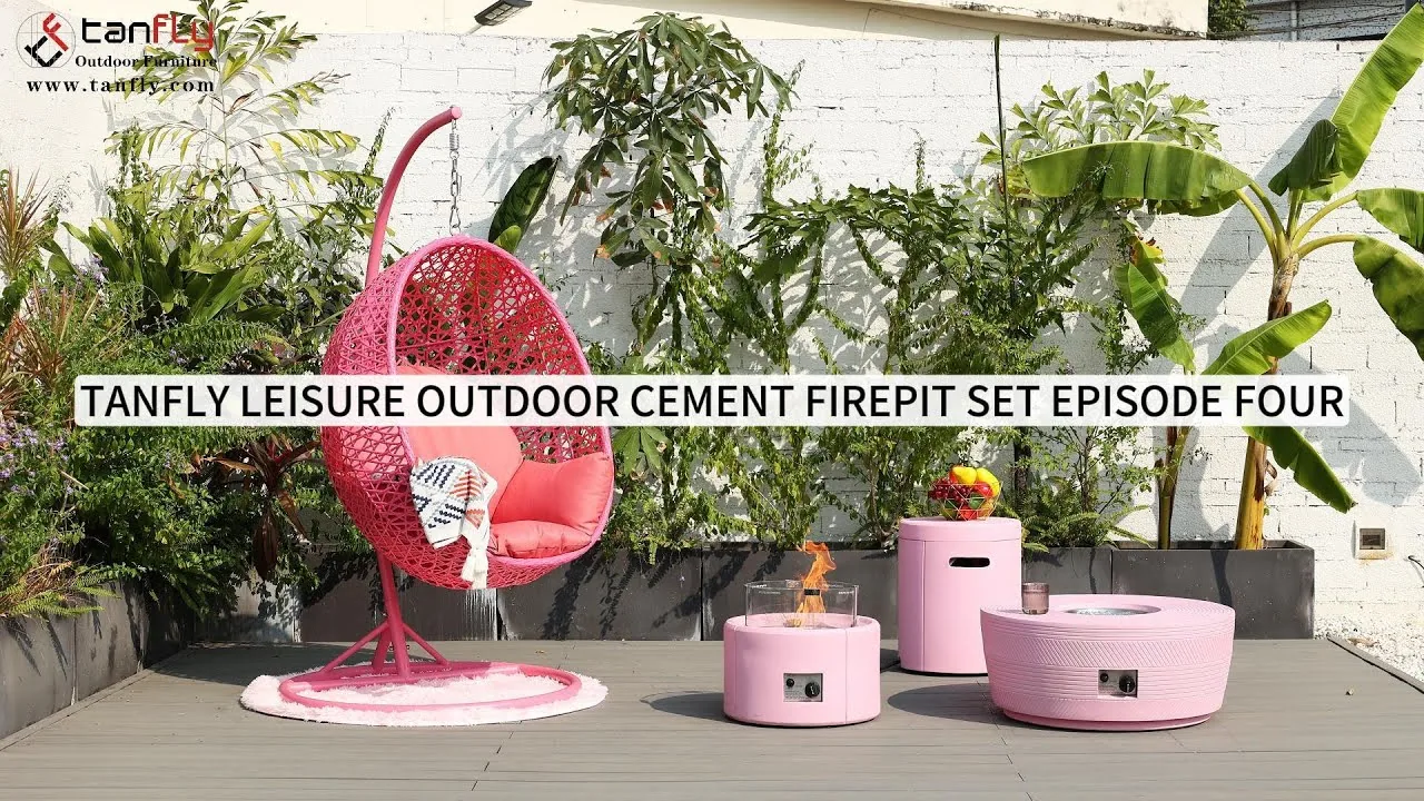 Tanfly Leisure Outdoor Cement Firepit Set Episodio Quattro