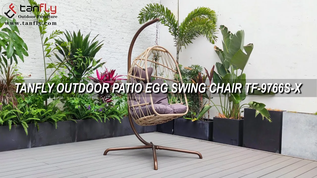 TANFLY OUTDOOR PATIO EGG SWING CHAIR TF 9766S-X
