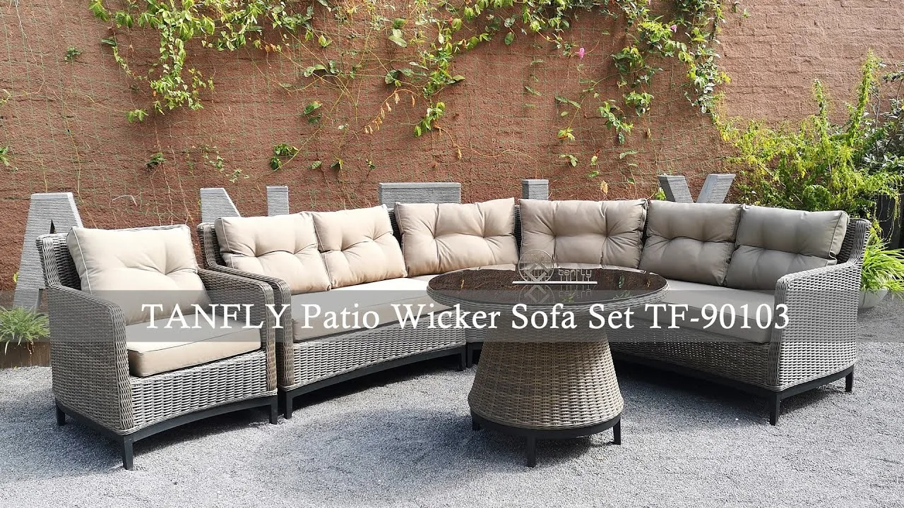 TANFLY طقم كنب باتيو ويكر TF-90103