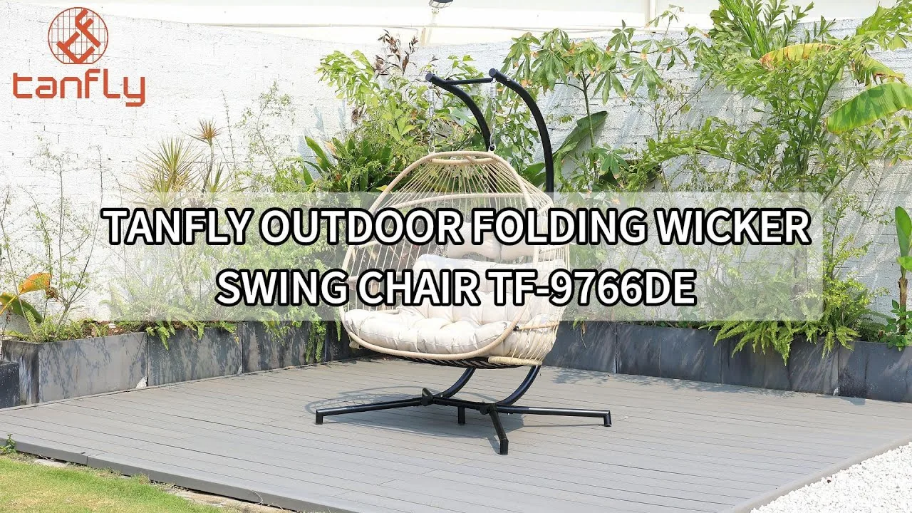 Tanfly Outdoor Folding Wicker Swing Chair TF-9766DE
