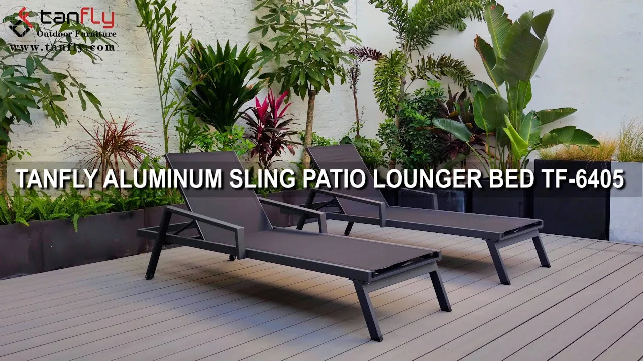 TANFLY ALUMINUM SLING PATIO LOUNGER BED TF-6405