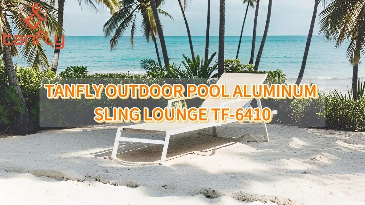 Tanfly Outdoor Pool Aluminum Sling Lounge TF-6410