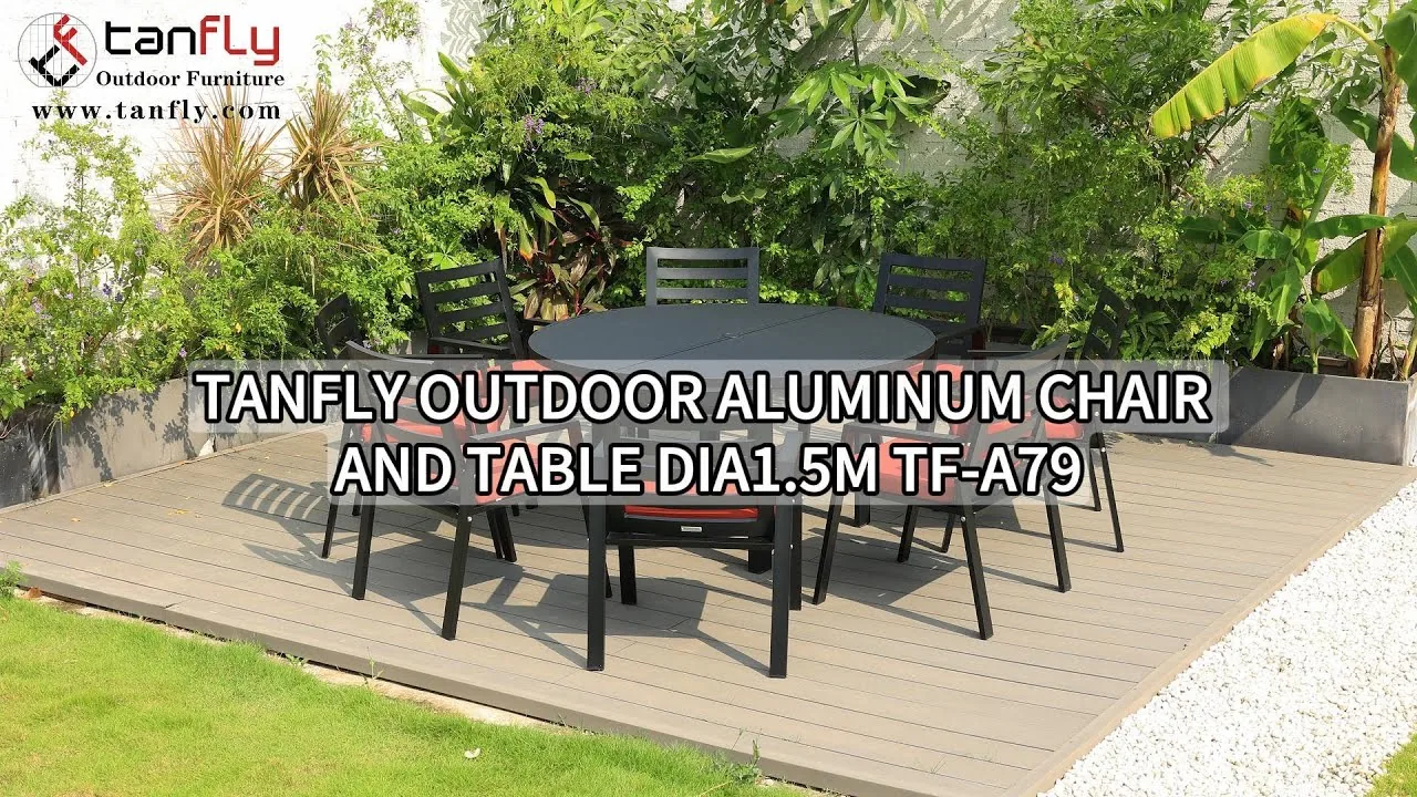 Tanfly Outdoor Aluminium Stoel en Tafel Dia1 5m TF-A79