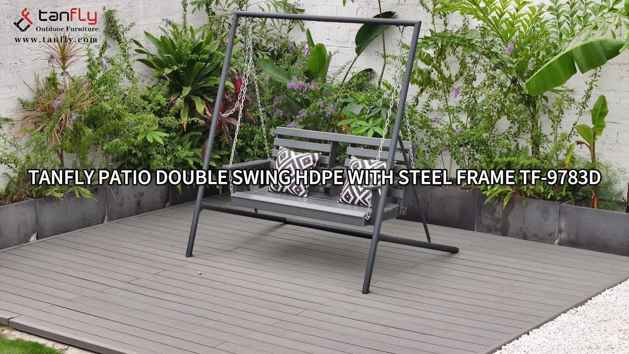 Tanfly Patio Double Swing Hdpe with Steel Frame TF-9783d
