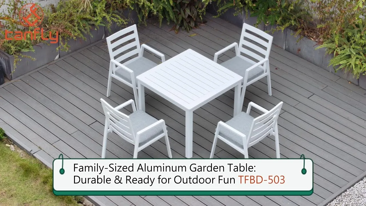 Aluminium tuintafel voor het hele gezin: duurzaam en klaar voor buitenplezier TFBD-503
