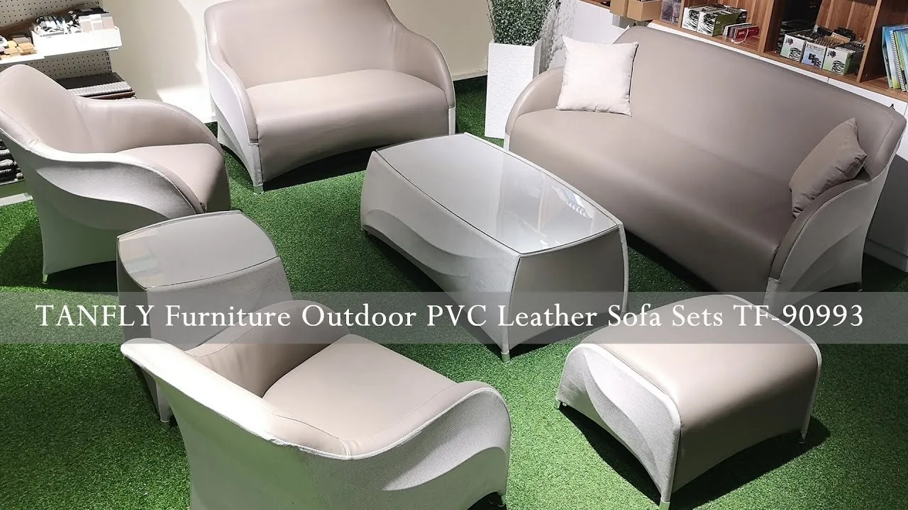TANFLY Furniture في الهواء الطلق PVC مجموعات أريكة جلدية TF 90993