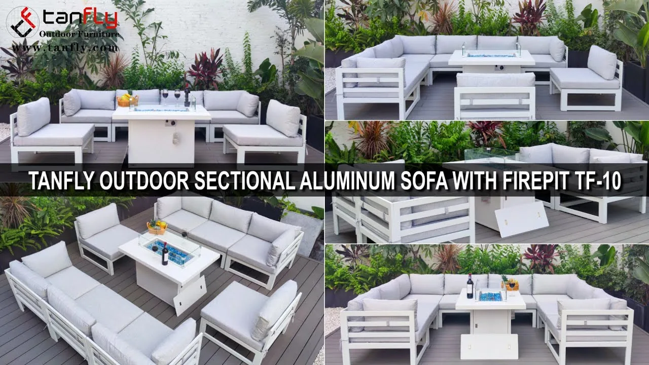 Tanfly sectionele aluminium buitenbank met vuurplaats TF-10