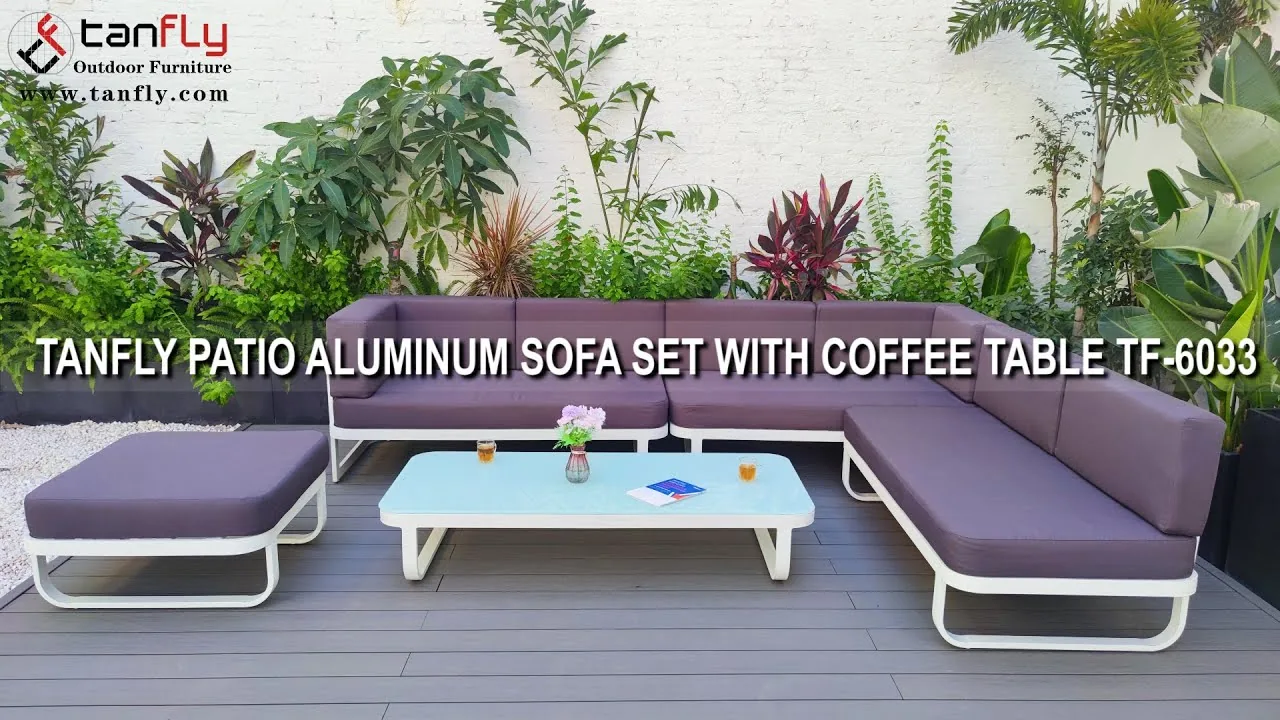 TANFLY PATIO ALUMINIUM BANKSET MET SALONTAFEL TF-6033