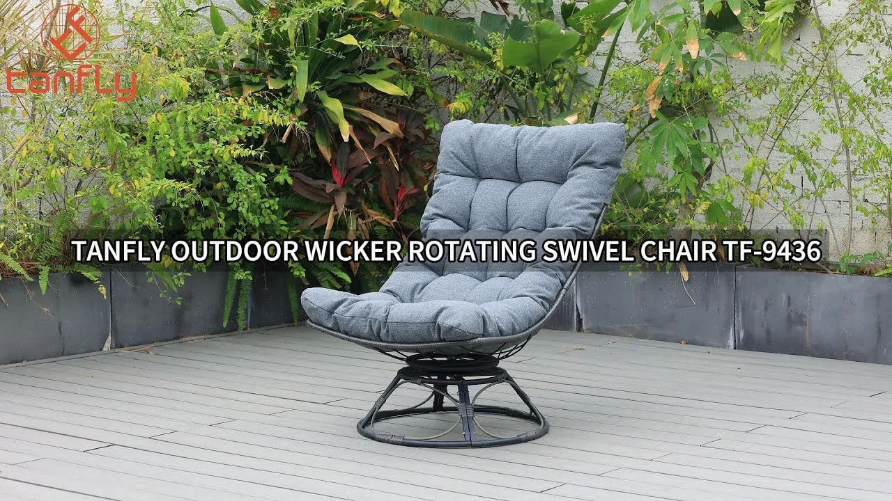 Tanfly Outdoor Wicker Rotating Swivel Chair TF-9436