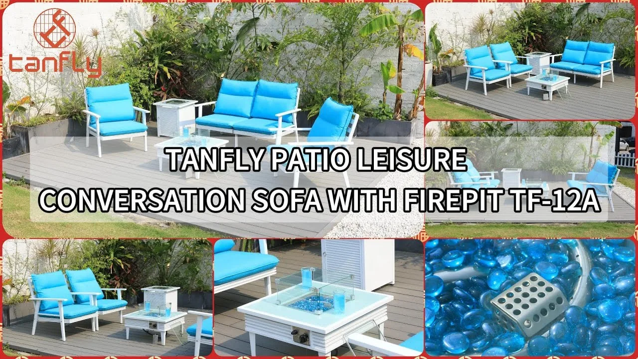 Tanfly Patio Leisure Konversationssofa mit Feuerstelle TF-12A