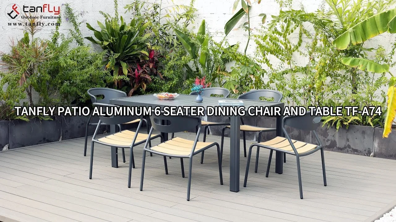 Tanfly Patio 鋁製 6 座餐椅和桌子 TF-A74