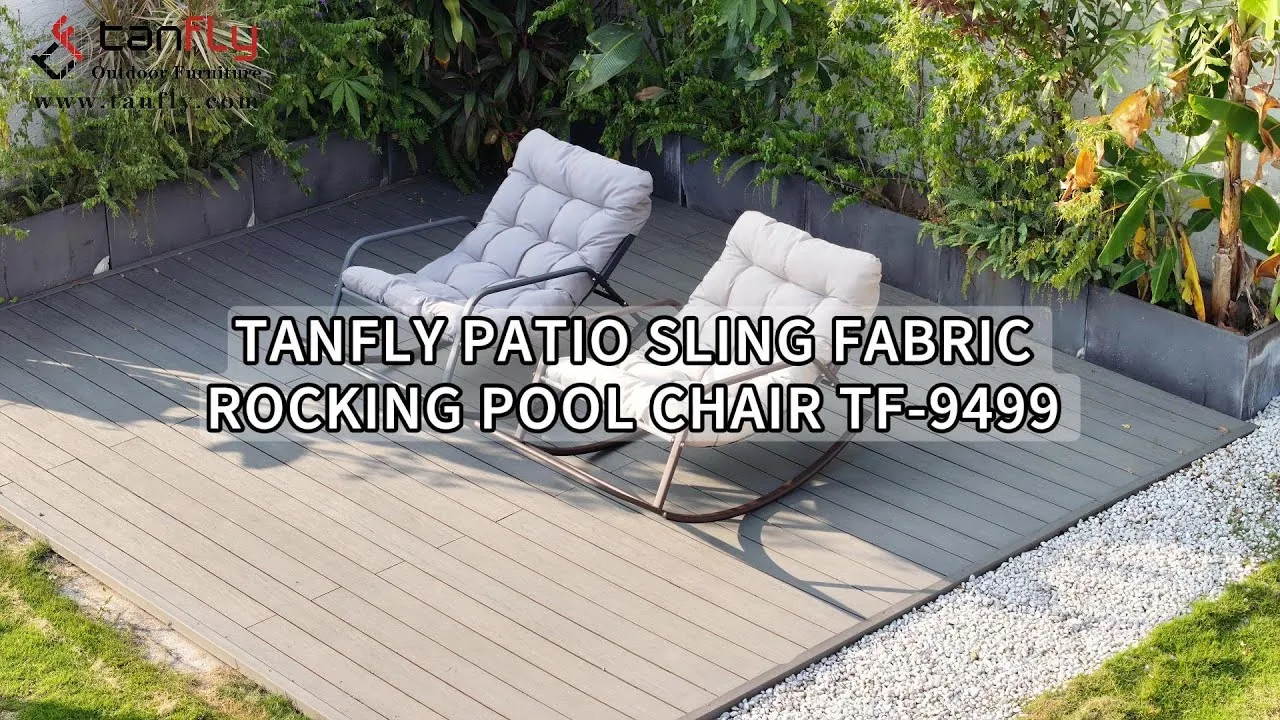 Tanfly Patio Sling Fabric Rocking Pool Chair TF-9499