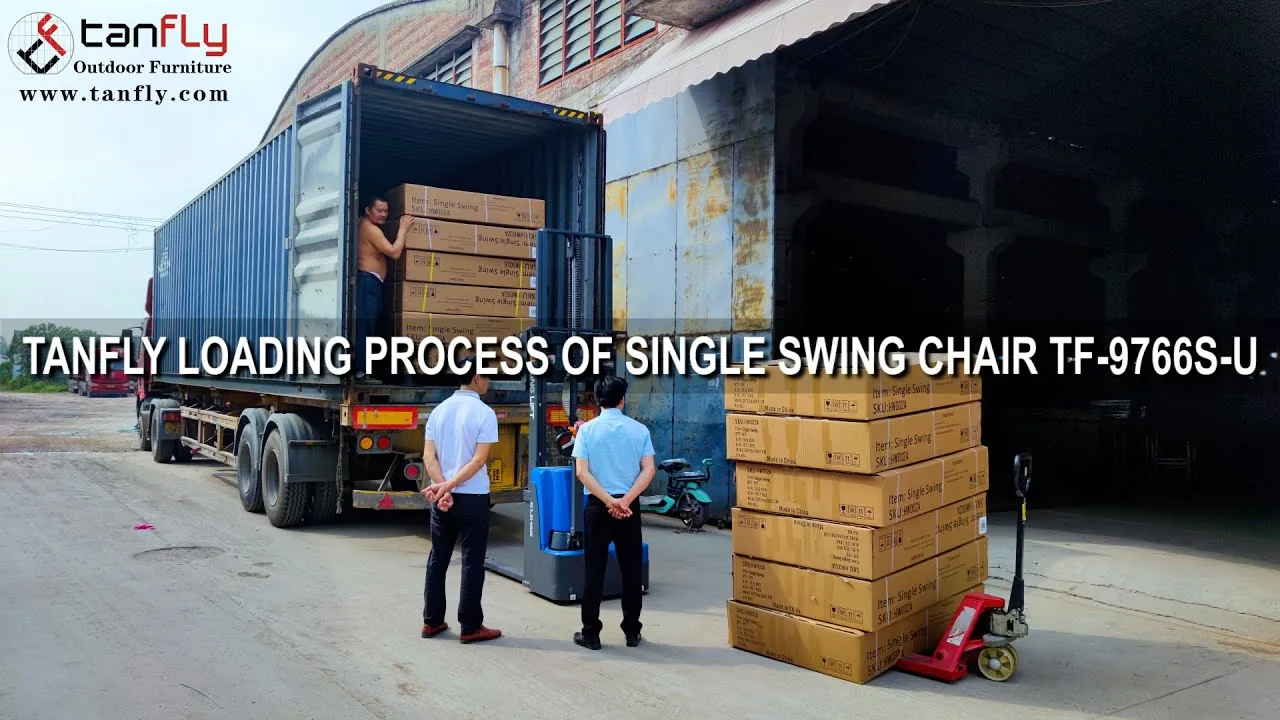 TANFLY LOADING PROCESS OF SINGLE SWING CHAIR TF-9766S-U