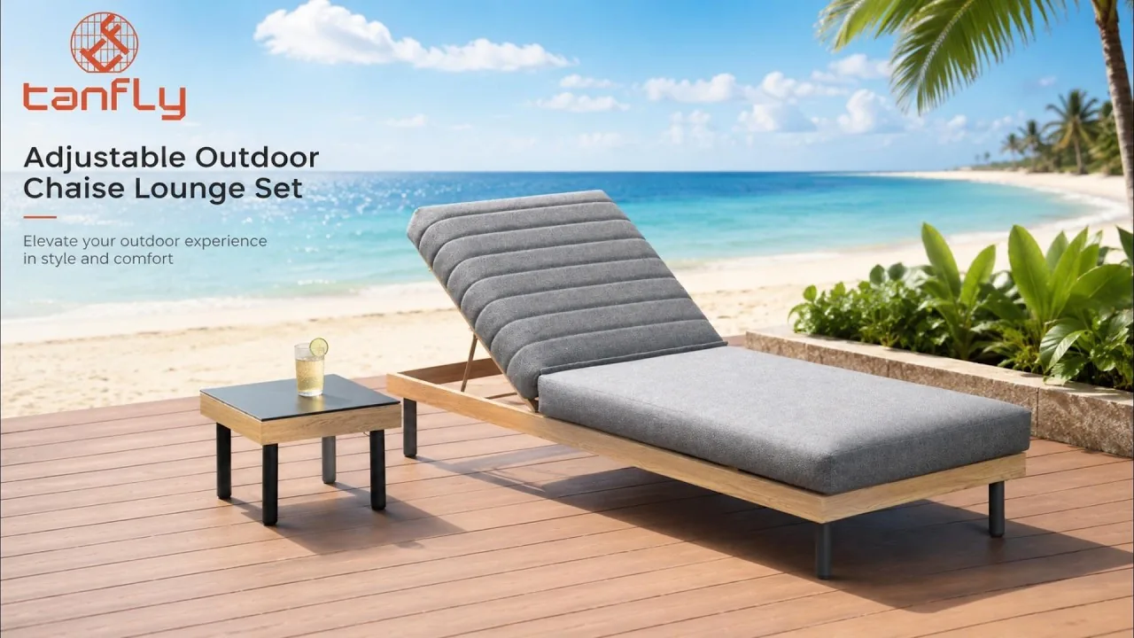 Set di lettini prendisole regolabili per esterni – Perfetto per la spiaggia e la piscina TF-6421