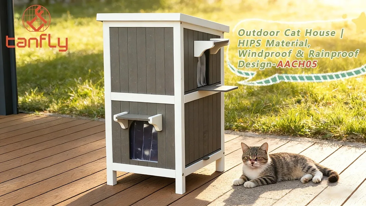 屋外用猫小屋 HIPS素材、防風・防水設計 AACHO5