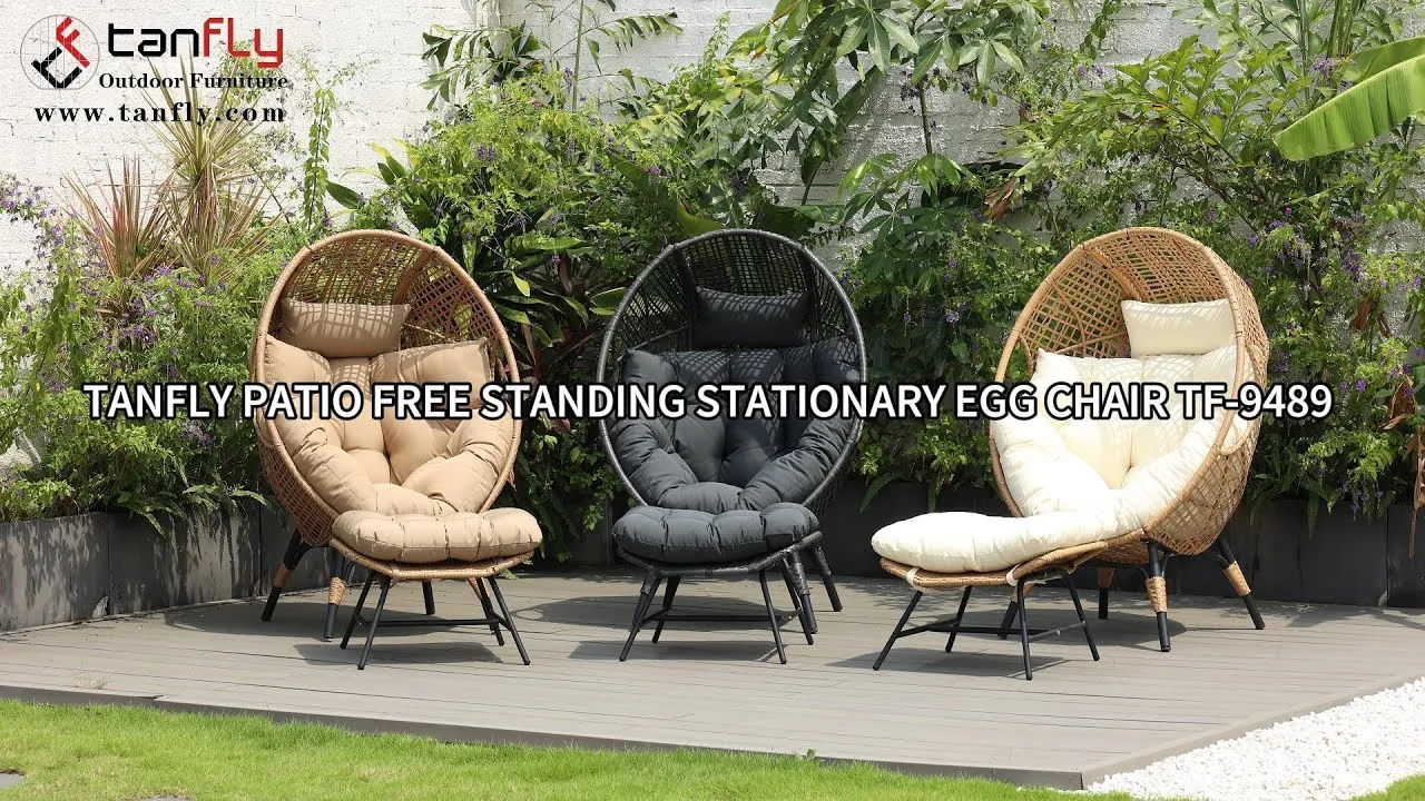 Tanfly Patio Free Standing Stationary Egg Chair TF-9489