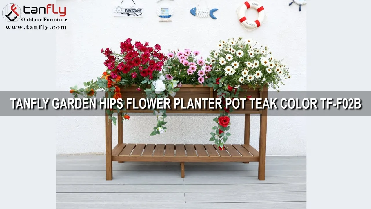 TANFLY GARDEN HIPS 花盆花盆柚木色 TF-F02B