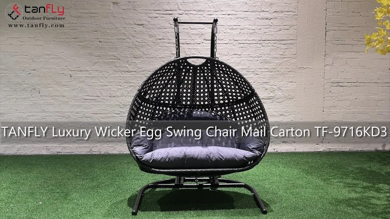 Luxury Double Wicker Egg Swing Chair Hammock Tf-9716kd3