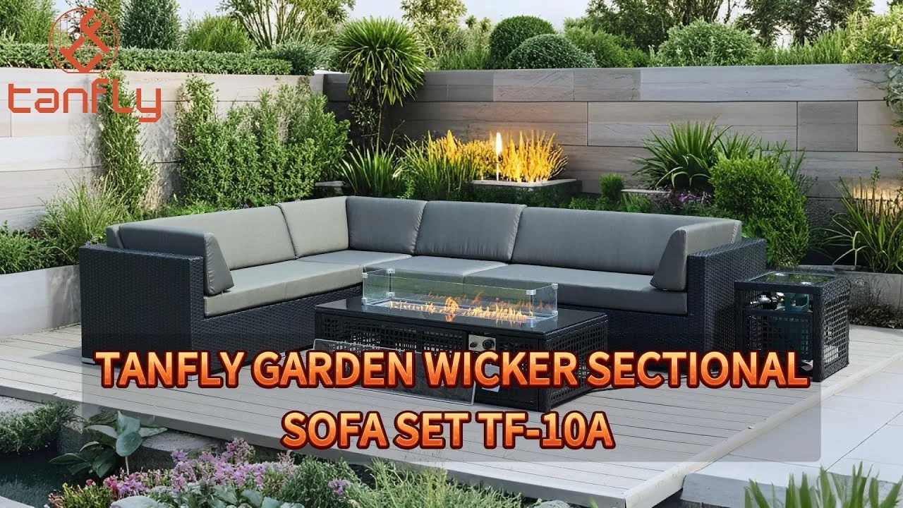 Tanfly Garten-Sofagarnitur aus Korbgeflecht TF-10A