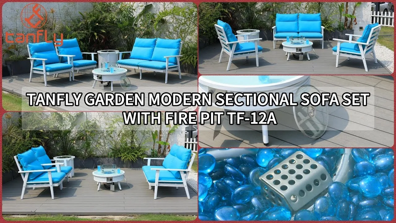 Tanfly Garden Modernes Sofa-Set mit Feuerstelle TF-12A