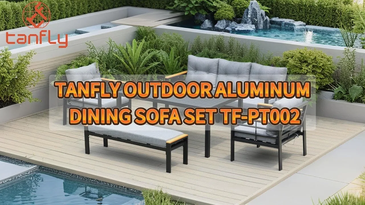 Tanfly Outdoor-Esssofa-Set aus Aluminium TF-PT002