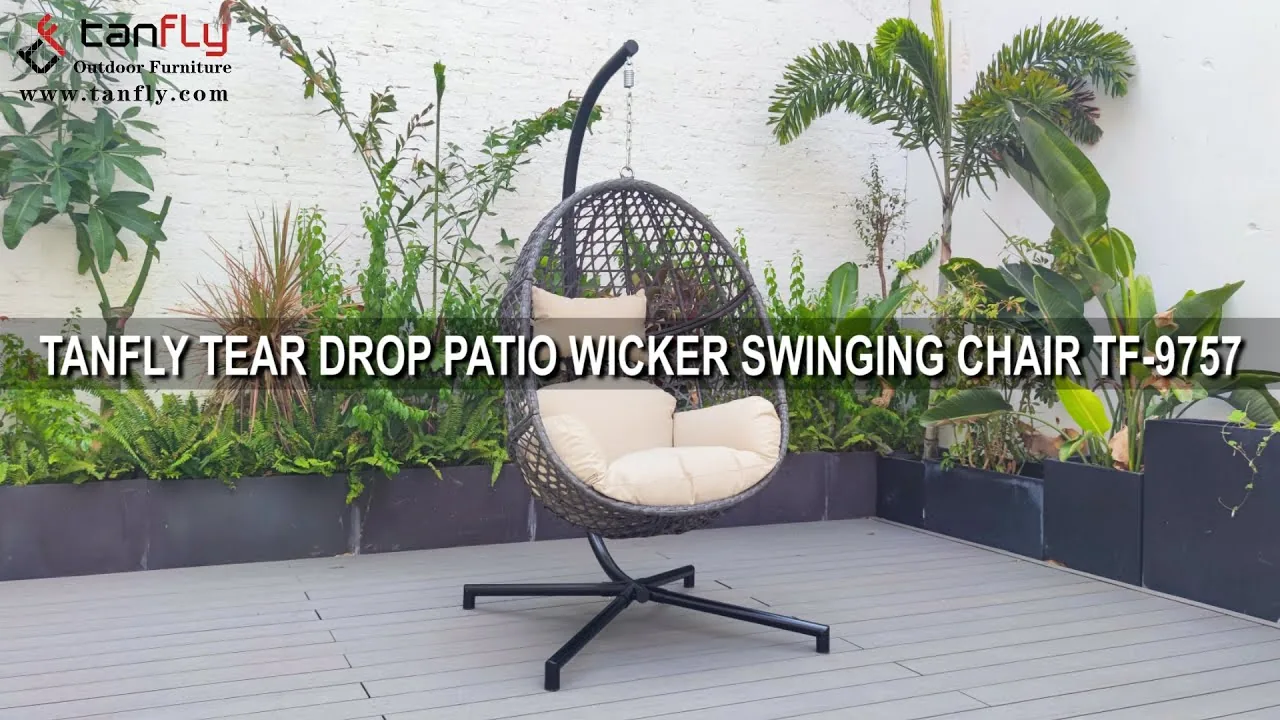 TANFLY TEAR DROP PATIO RIETEN SCHUIMSTOEL TF-9757