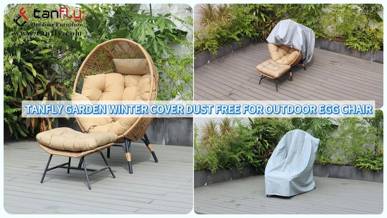 Funda de invierno antipolvo Tanfly Garden para sillas de exterior