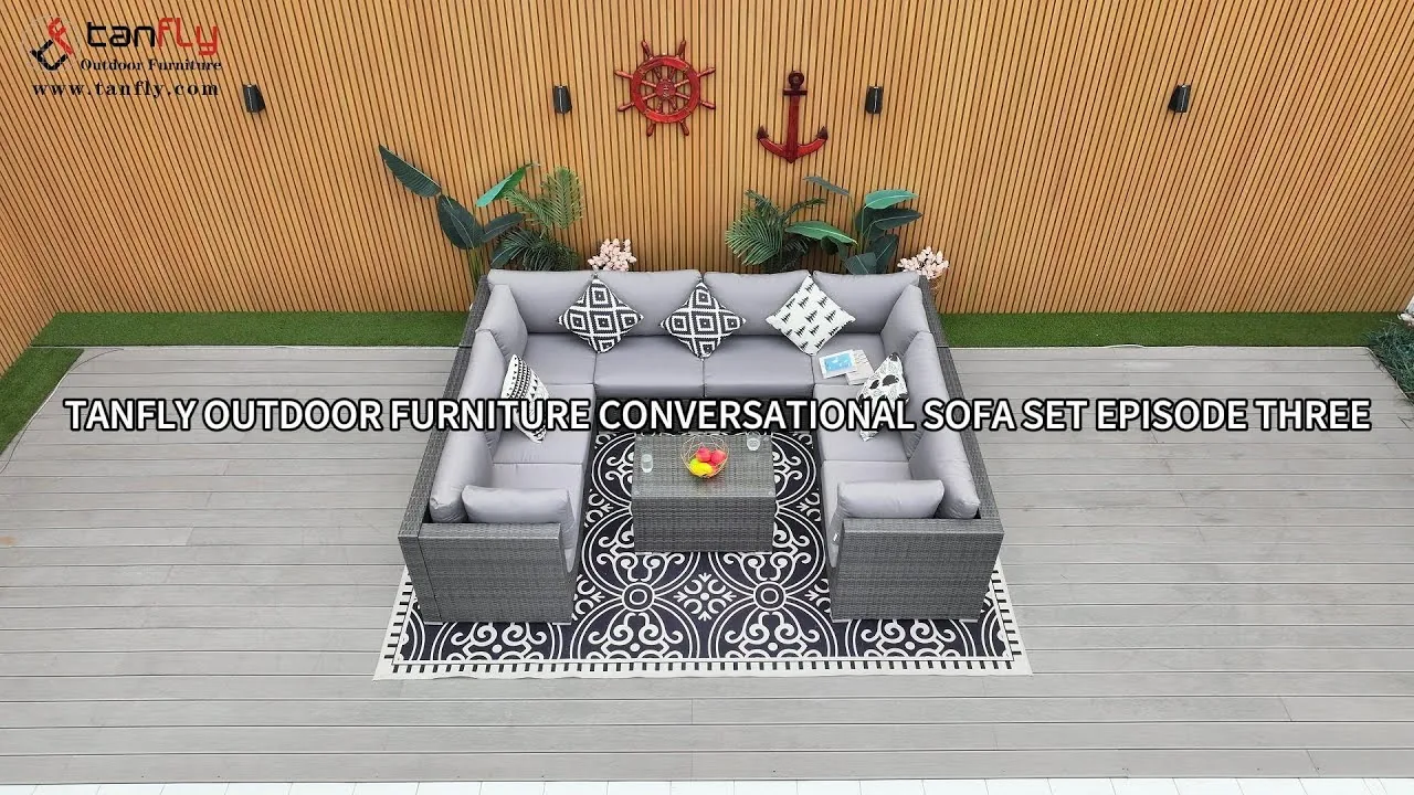Tanfly tuinmeubilair Conversationele bankstel aflevering drie