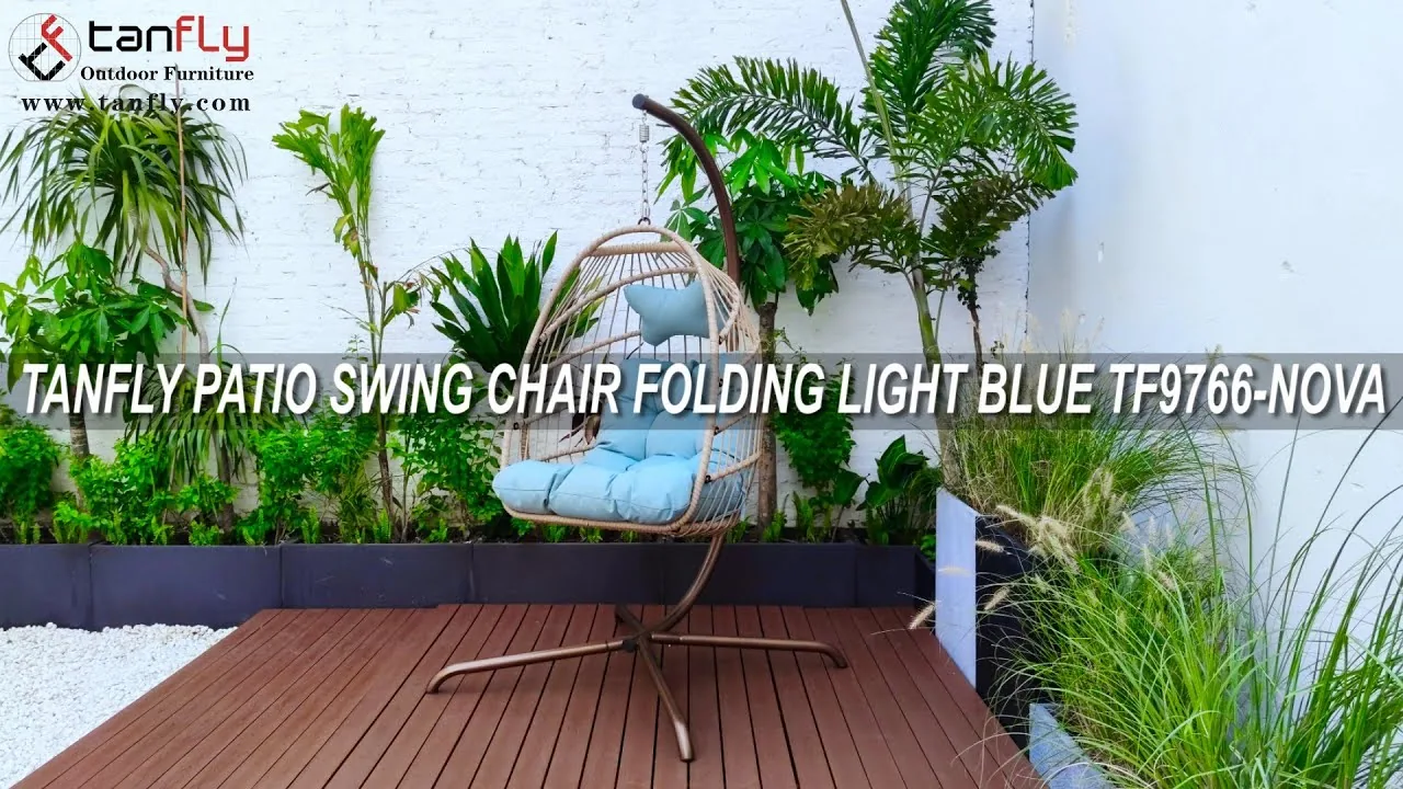TANFLY Patio Swing Chair Opklapbaar Lichtblauw TF-9766 Nova