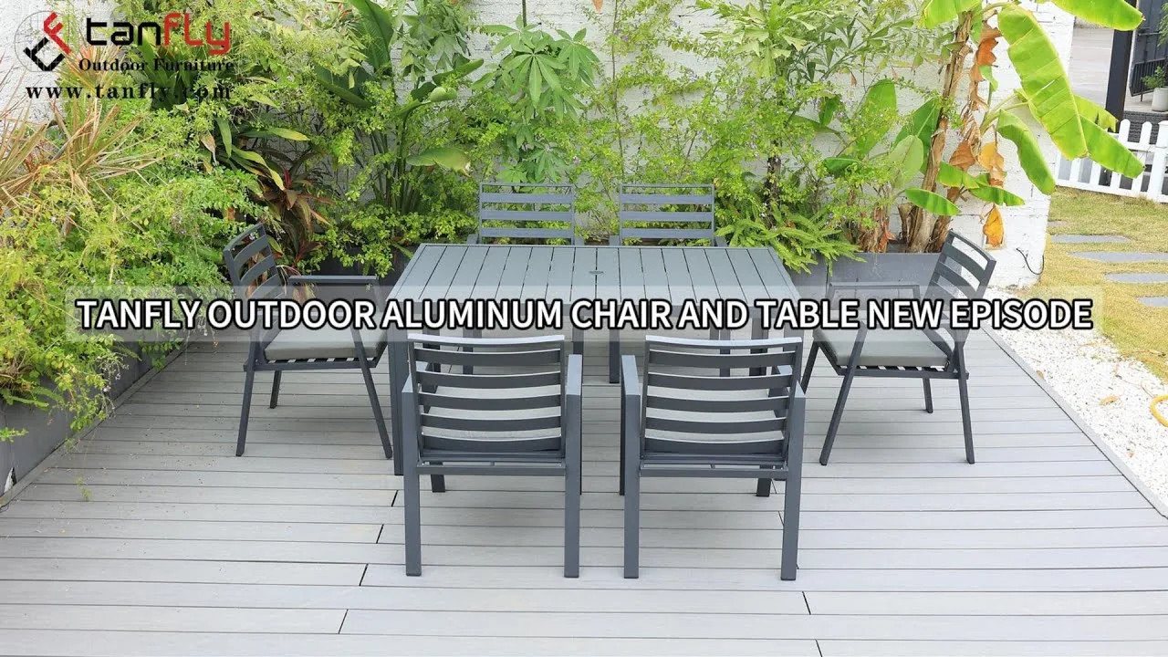 Tanfly Outdoor Aluminium Stoel en Tafel Nieuwe Aflevering