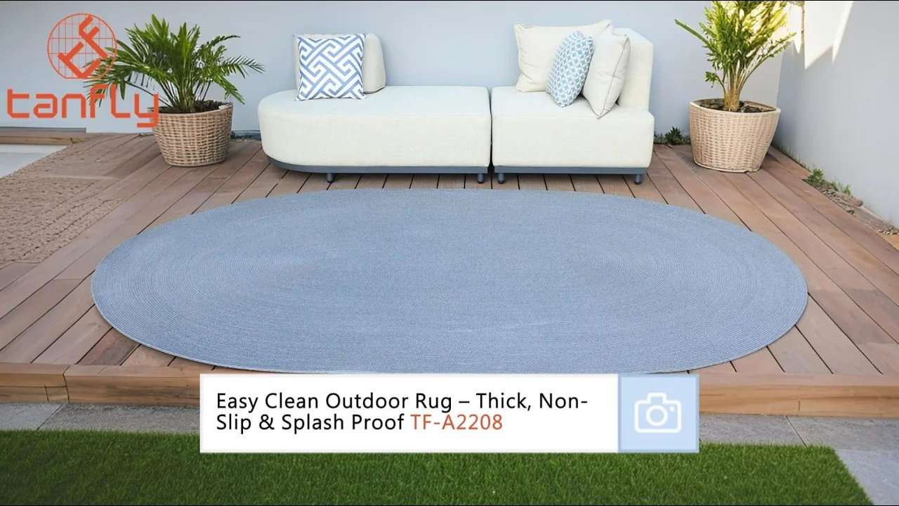 Gemakkelijk schoon te maken buitenkleed - Dik, antislip en spatwaterdicht TF-A2208