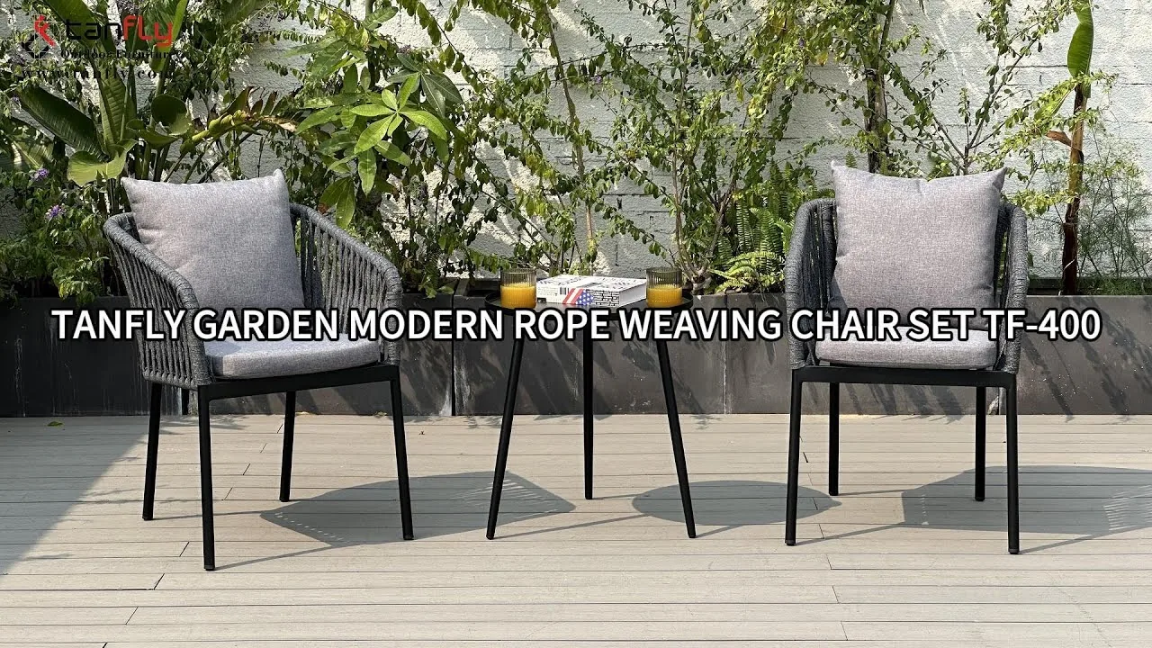 Tanfly Garden moderne touwweefstoelenset TF-400