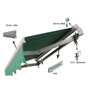 4x3m Manual Remote Retractable Aluminium Frame White Rain Canopy Awning with Modern Luxury Design Polyester Sail