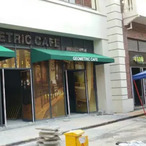 Acrylic Sailed Aluminum Door Awning for Shade Manual Operation Will Not Retract