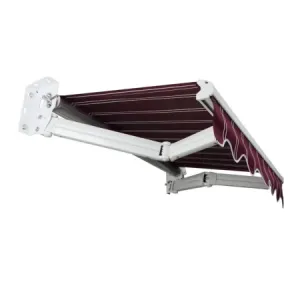 Factory New 32m Aluminium Electric Retractable Awning Remote Control PU Coated Polyester Sail Durable Wall Bracket for Balcony
